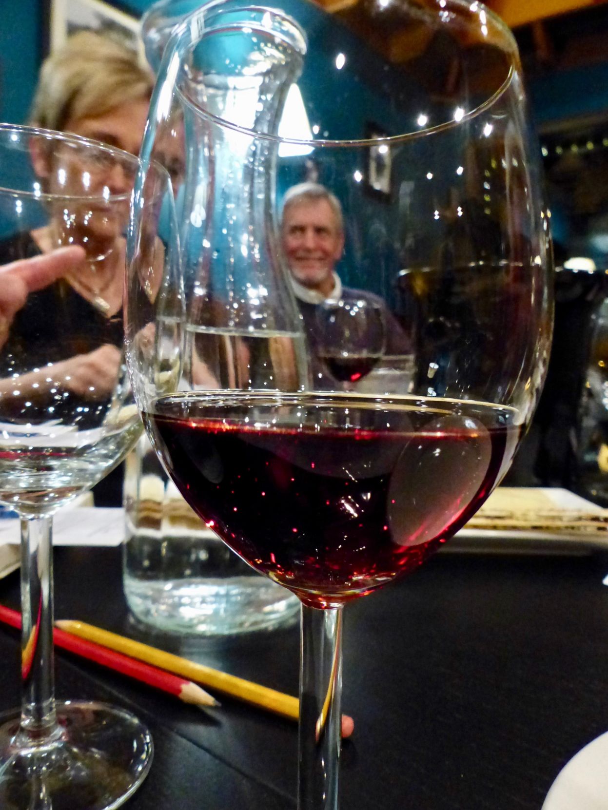 Thru the wine glass